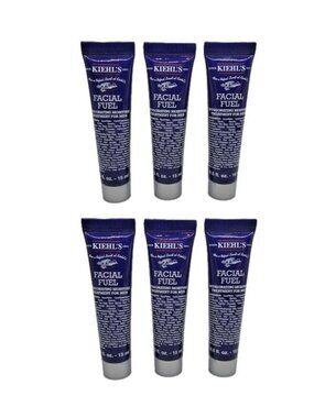 KIEHLS 6 PIECE FACIAL FUEL INVIGORATING MOISTURE TREATMENT MEN 0.5OZ/15ML EACH